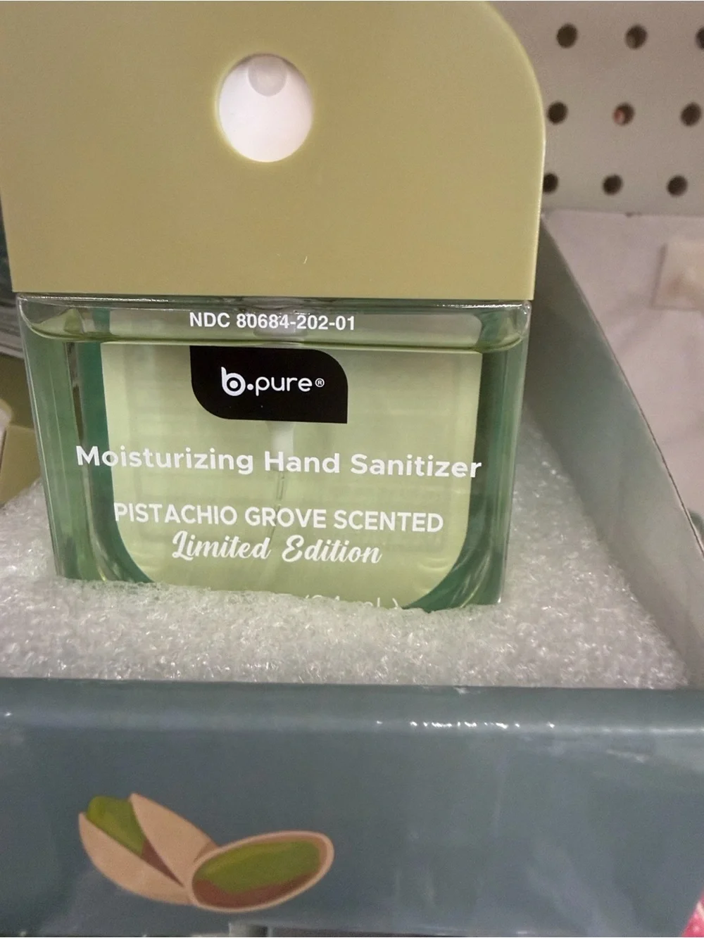 NEW 8/2026 b·pure Pistachio Grove Moisturizing Hand Sanitizer + Case